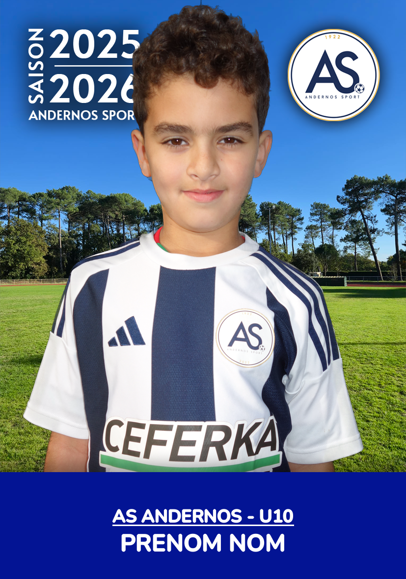 as-andernos-u10 - photo portrait joueur a gironde
